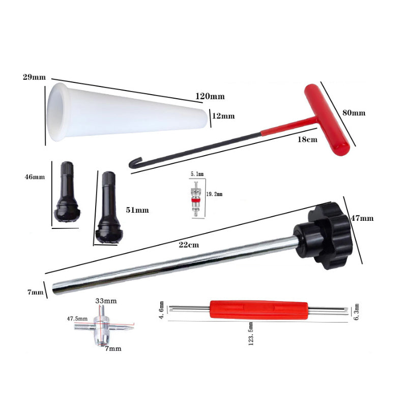 Quick Change Car Tire Valve Tool Kit