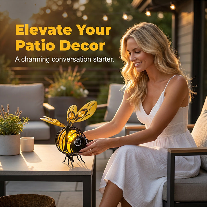 🔥50K+ SOLD! Solar-powered hanging bee lamp🌞🌜