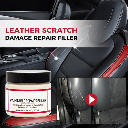 Leather repair cream – fills deep scratches & cracks, restores smooth feel, safe for all leather types