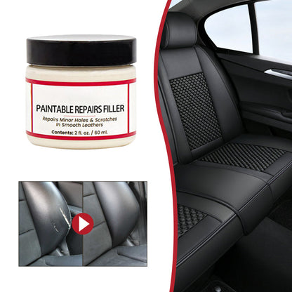 Leather repair cream – fills deep scratches & cracks, restores smooth feel, safe for all leather types