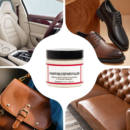 Leather repair cream – fills deep scratches & cracks, restores smooth feel, safe for all leather types