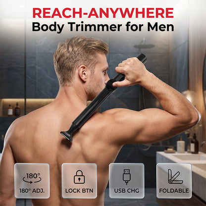 Reach-Anywhere Body Trimmer – Safe for Chest, Back & Below-the-Belt