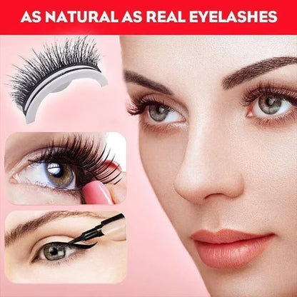 Reusable Self‑Adhesive False Eyelashes 3 Pairs