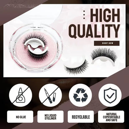 Reusable Self‑Adhesive False Eyelashes 3 Pairs