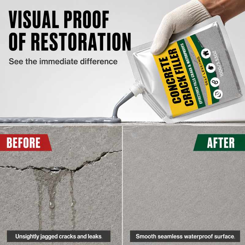 🏠 Waterproof Concrete Crack Filler for Indoor & Outdoor Use