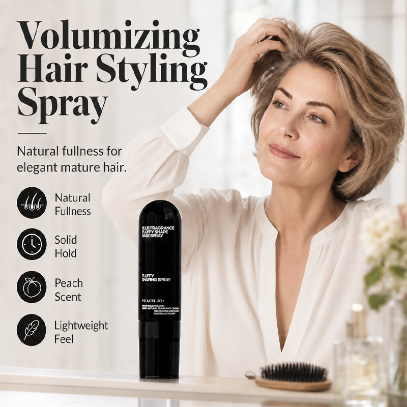 Fluffy Hair Shaping Spray, Long Lasting Peach Scent Volumizing Hair Mist for All-Day Hold