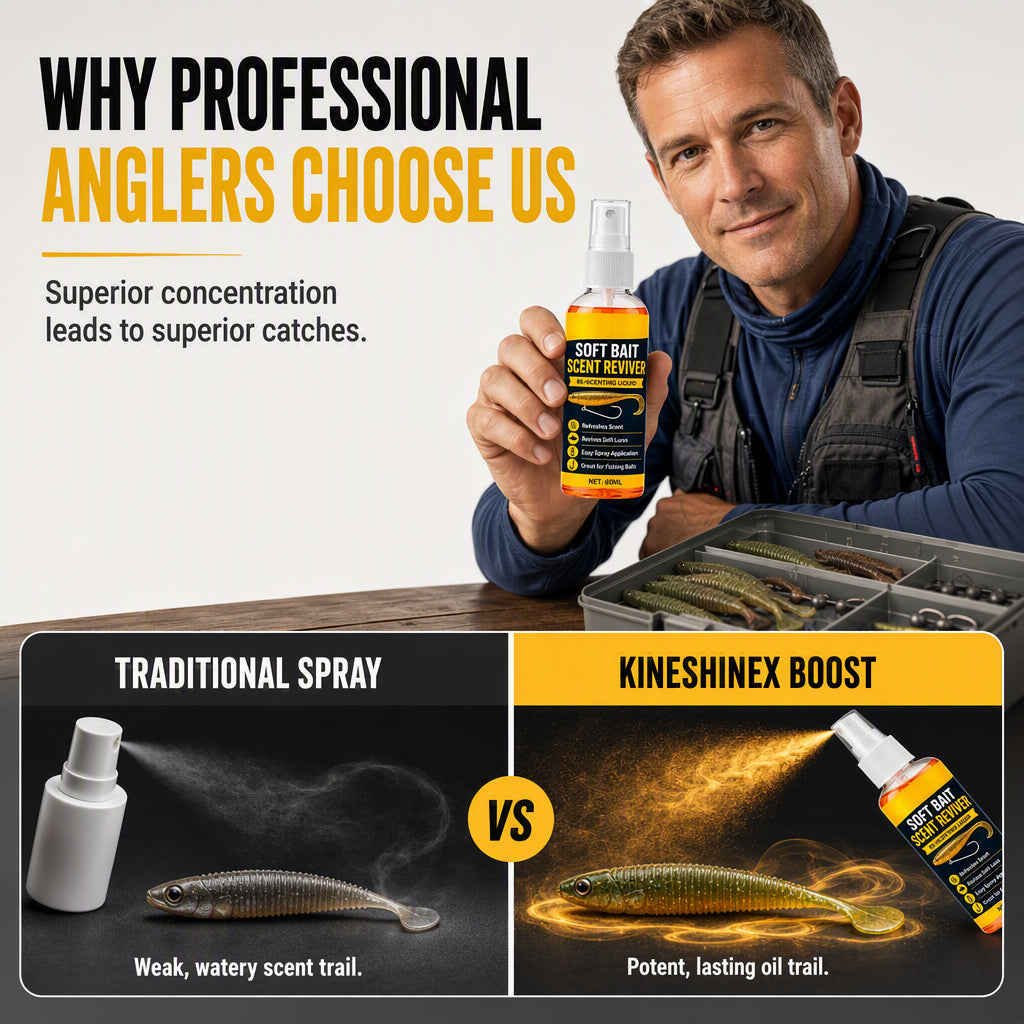 🎣Soft Bait Scent Booster Spray High‑Concentration Fishing Lure Scent Reviver, Portable Instant Attractant Spray for Fresh & Saltwater Soft Baits
