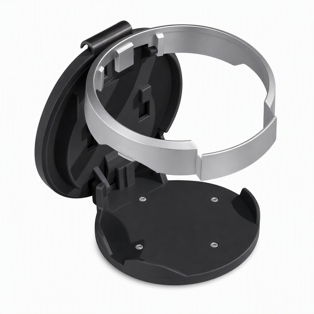 Foldable Car Door Cup Holder — Large Diameter, Premium Faux Leather, Clip-On🚗☕