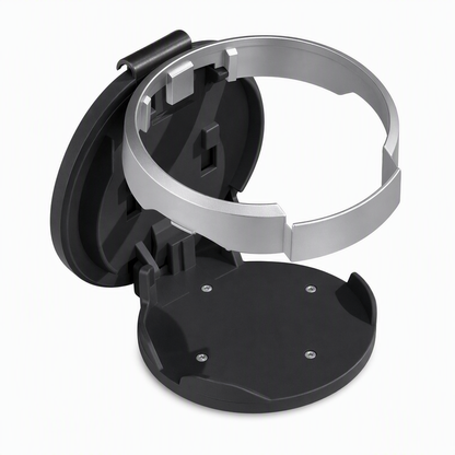 Foldable Car Door Cup Holder — Large Diameter, Premium Faux Leather, Clip-On🚗☕