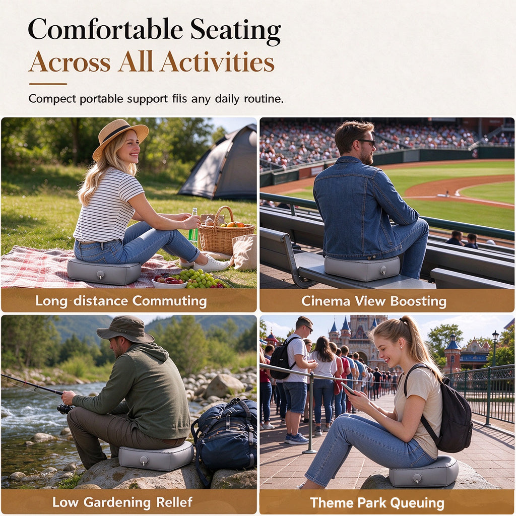🛋️Portable Inflatable Concert Cushion – Lightweight, Waterproof Outdoor Seat Pad
