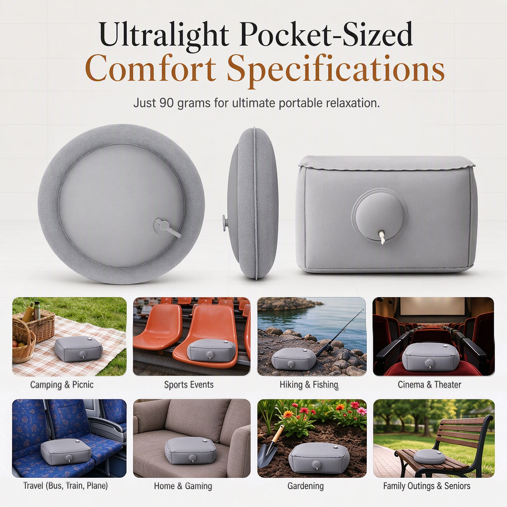 🛋️Portable Inflatable Concert Cushion – Lightweight, Waterproof Outdoor Seat Pad