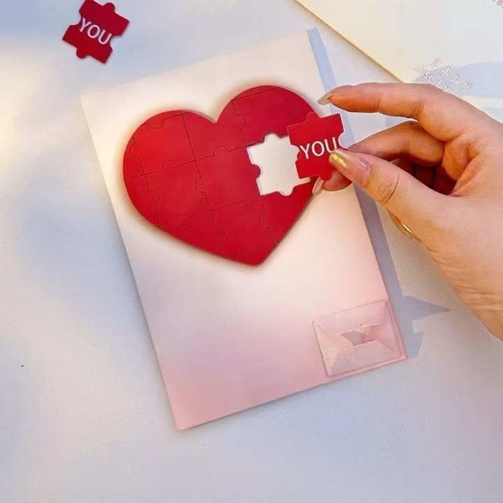 Love Puzzle Card With Message